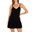 Hurley Hurley Women's Solid V Neck Mini Dress Black S Womens Short Dresses