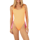 Hurley Women's Solid Scrunch Cheeky One Piece