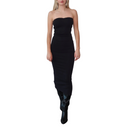 Brunette Brunette Womens Ribbed Tube Maxi Dress Black XS/S Womens Long Dresses