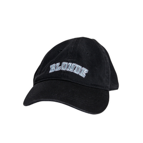 Brunette Brunette Women's "Blonde" Denim Baseball Cap Black Denim OS Womens Hats Baseball