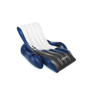 Intex Intex Floating Recliner Inflatable Lake Lounge Blue OS Inflatable River Lounge
