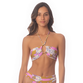 Maaji Maaji Women's Pink Fiore Lianna Top Pink S Womens Bikini Tops