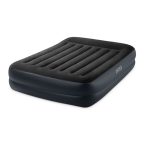 Intex Intex Dura-Beam Plus Pillow Rest Air Mattress 16.5" Queen w/ Built-In Electric Pump Blue OS Inflatable Beds