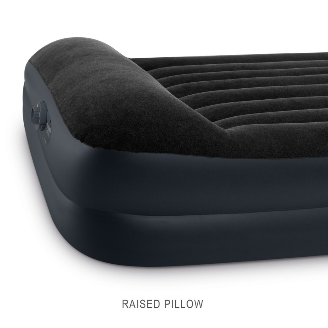 Intex Dura-Beam Plus Pillow Rest Air Mattress 16.5" Queen w/ Built-In Electric Pump