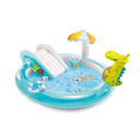 Intex Intex Gator Outdoor Inflatable Kiddie Pool Water Play Center with Slide Multi OS Inflatable Pools