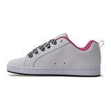 DC Court Graffik Womens Skate Shoes - White/Pink/Battleship