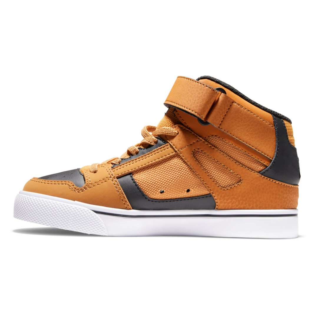 DC Kids Pure High Top EV Shoes - Wheat Black