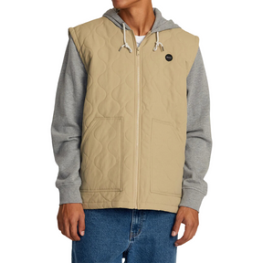 RVCA RVCA Men's Grant Puffer Khaki M Mens Full Zip Hoodies