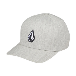 Volcom Volcom Men's Full Stone Heather Flexfit Hat Charcoal Heather S/M Mens Hats Flat Brim