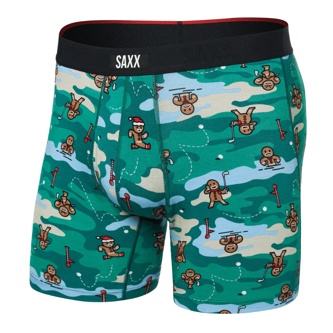 Saxx Men's Vibe XTRA Boxer Brief Fly - Holiday Par/Tee/Green