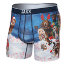 Saxx SAXX Mens Volt Boxer Brief - Dogs Of Saxxmas/Blue Dogs Of Saxxmas/Blue S Mens Boxer Brief Underwear