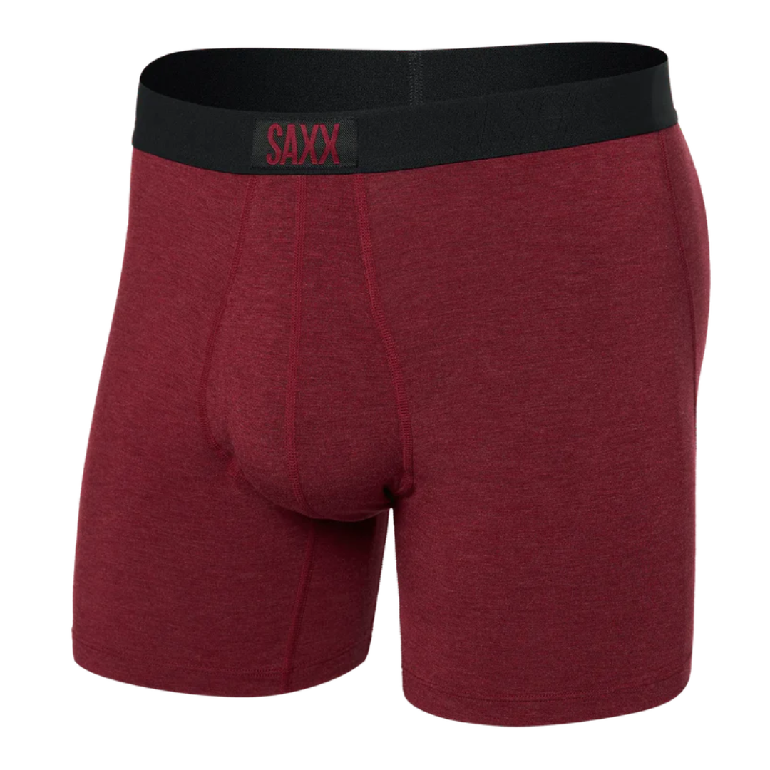 Saxx Men's Ultra Soft Boxer Brief Fly - Tibetan Red Heather