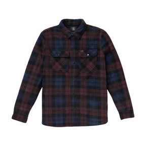 Volcom Volcom Men's Bowered Fleece Long Sleeve Merlot S Mens Flannel Long Sleeve Shirts