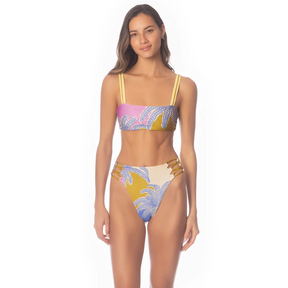 Maaji Maaji Women's Periwinkle Palms Applauses Bottom Beige S Womens Bikini Bottoms