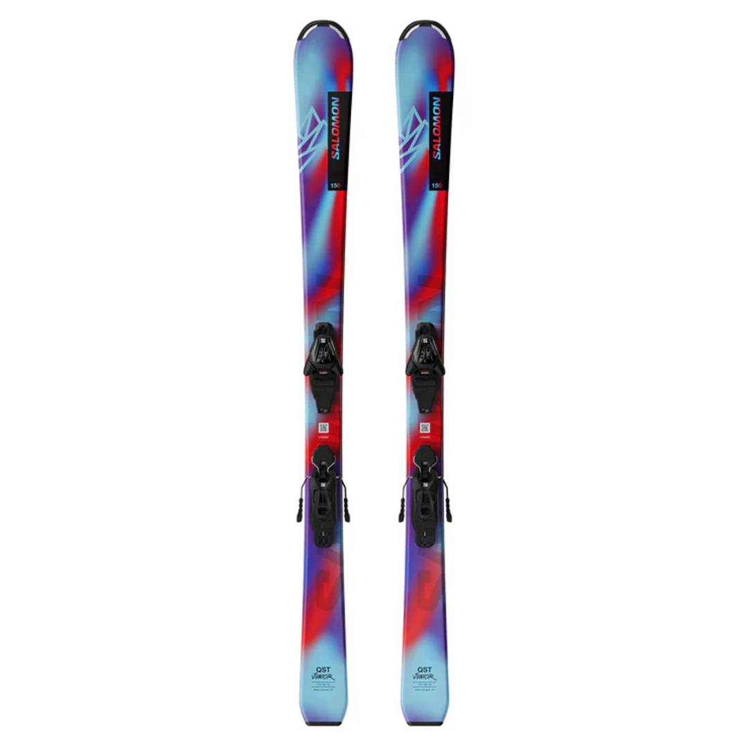 Salomon L QST Jr XS + C5 GW J75 P Ski Set