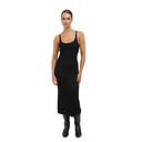 Robe longue côtelée Jennifer pour femme brune