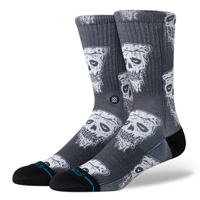 Stance Stance Pizza Face Socks White Black M Mens Socks