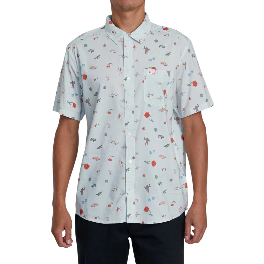 RVCA Men's Luke P Button Up Shirt