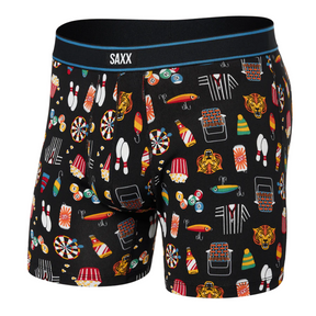 Saxx SAXX Mens Daytripper Boxer Brief Fly - Types Of Stripes/Black Types Of Stripes/Black XS Mens Boxer Brief Underwear