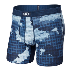 Saxx SAXX Men's Droptemp Cooling Mesh Boxer Brief - Cloud Drop Camo/Navy Cloud Drop Camo/Navy S Mens Boxer Brief Underwear