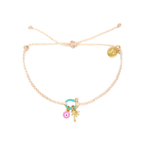 Pura Vida Pura Vida Bonne Chance Gold Charm Bracelet Vanilla OS Jewelry