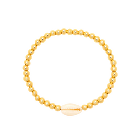Pura Vida Pura Vida Cowrie Ball Bead Stretch Bracelet Gold OS Jewelry