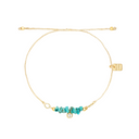 Pura Vida Pura Vida Dainty Turquoise Bd GD Charm Bracelet Natural OS Jewelry