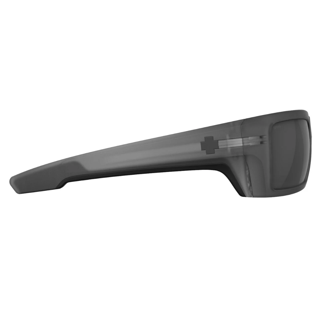 Spy Rebar Men's Sunglasses -  ANSI RX Matte Translucent Gunmetal - Happy Gray Gunmetal Mirror