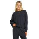 Billabong Billabong Women's So Typical Kendal Crew Fleece Black Pebble S Womens Pull Over Hoodies