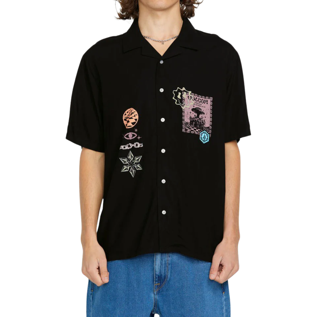 Volcom Men's FA F Rygalski Short Sleeve Buttondown Shirt