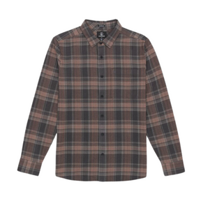 Volcom Volcom Men's Baystone Flannel LS Asphalt Black M Mens Flannel Long Sleeve Shirts
