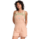 RVCA RVCA Women's Drea Overall Shorts Clay S Womens Jean Shorts