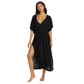 Billabong Billabong Women's Sky Shine Coverup Dress Black Pebble XS Womens Short Dresses