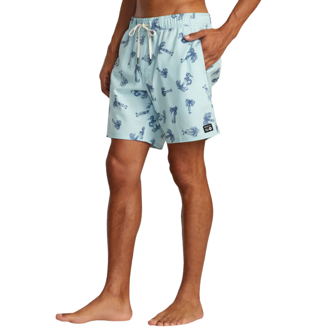 RVCA Men's Pommier Palms Elastic Shorts