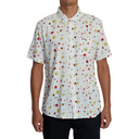 RVCA RVCA Men's Oblow Pressed SS White S Mens Button Up Short Sleeve Shirts