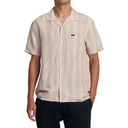 RVCA RVCA Men's Love Stripe SS Pale Mauve S Mens Button Up Short Sleeve Shirts