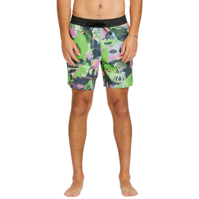 Volcom Volcom Men's Unite Stony Trunk 17" Steel Purple S Mens Elastic Swim Trunks