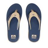 Reef Mens Fanning Flip Flops - Tan/Navy/Tan