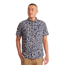 Roark Revival Roark Revival Journey SS Woven Shirt Abstract Swirl Slate M Mens Button Up Short Sleeve Shirts