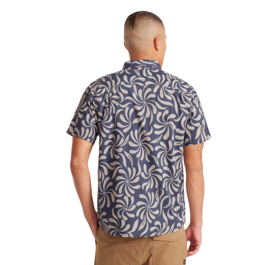Roark Revival Roark Revival Journey SS Woven Shirt Abstract Swirl Slate M Mens Button Up Short Sleeve Shirts