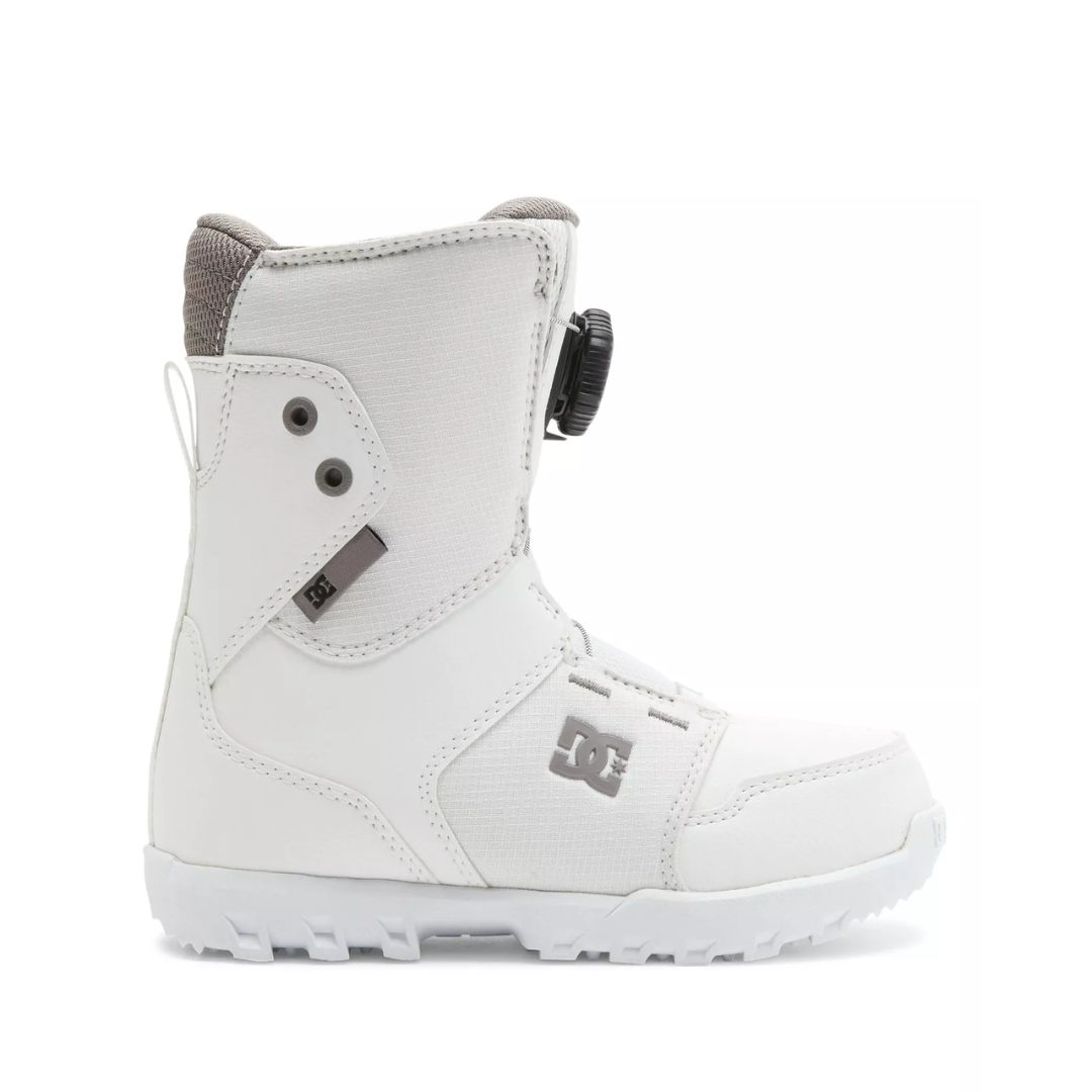 DC Kids Scout Boa Snowboard Boots - White/Grey