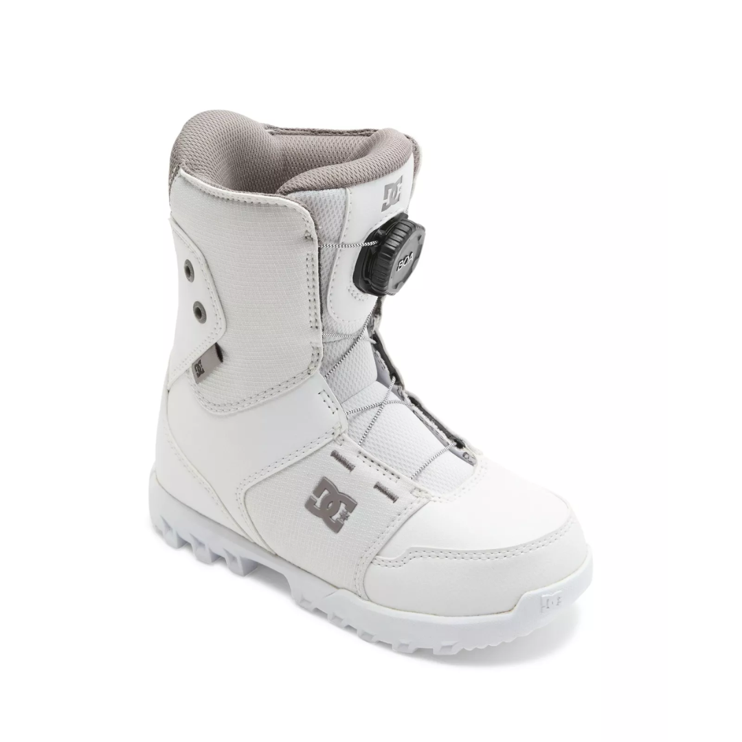 DC Kids Scout Boa Snowboard Boots - White/Grey