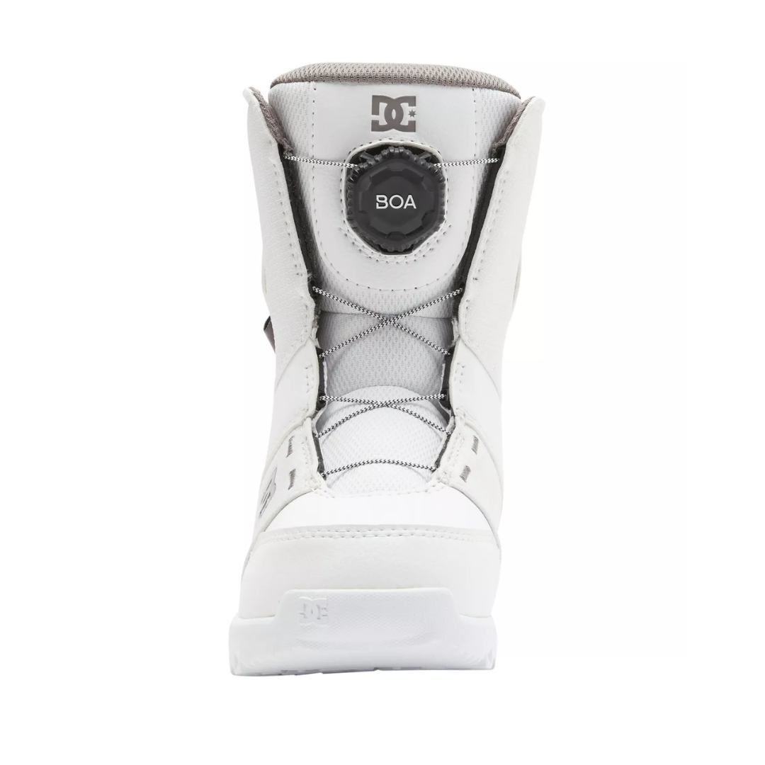 DC Kids Scout Boa Snowboard Boots - White/Grey