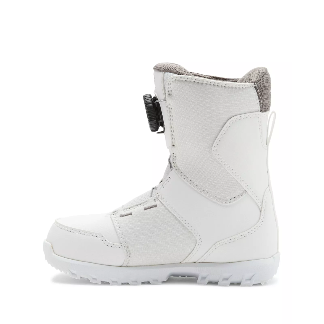 DC Kids Scout Boa Snowboard Boots - White/Grey