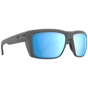 Spy Spy Overhaul XL ANSI Matte Grey - Happy Boost Polar Ice Blue Mirror Mens Sunglasses Polarized