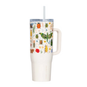 Corkcicle Corkcicle Rifle Paper Cruiser 40oz Peacock Blue 40oz Drinkware
