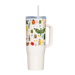 Corkcicle Corkcicle Rifle Paper Cruiser 40oz Peacock Blue 40oz Drinkware