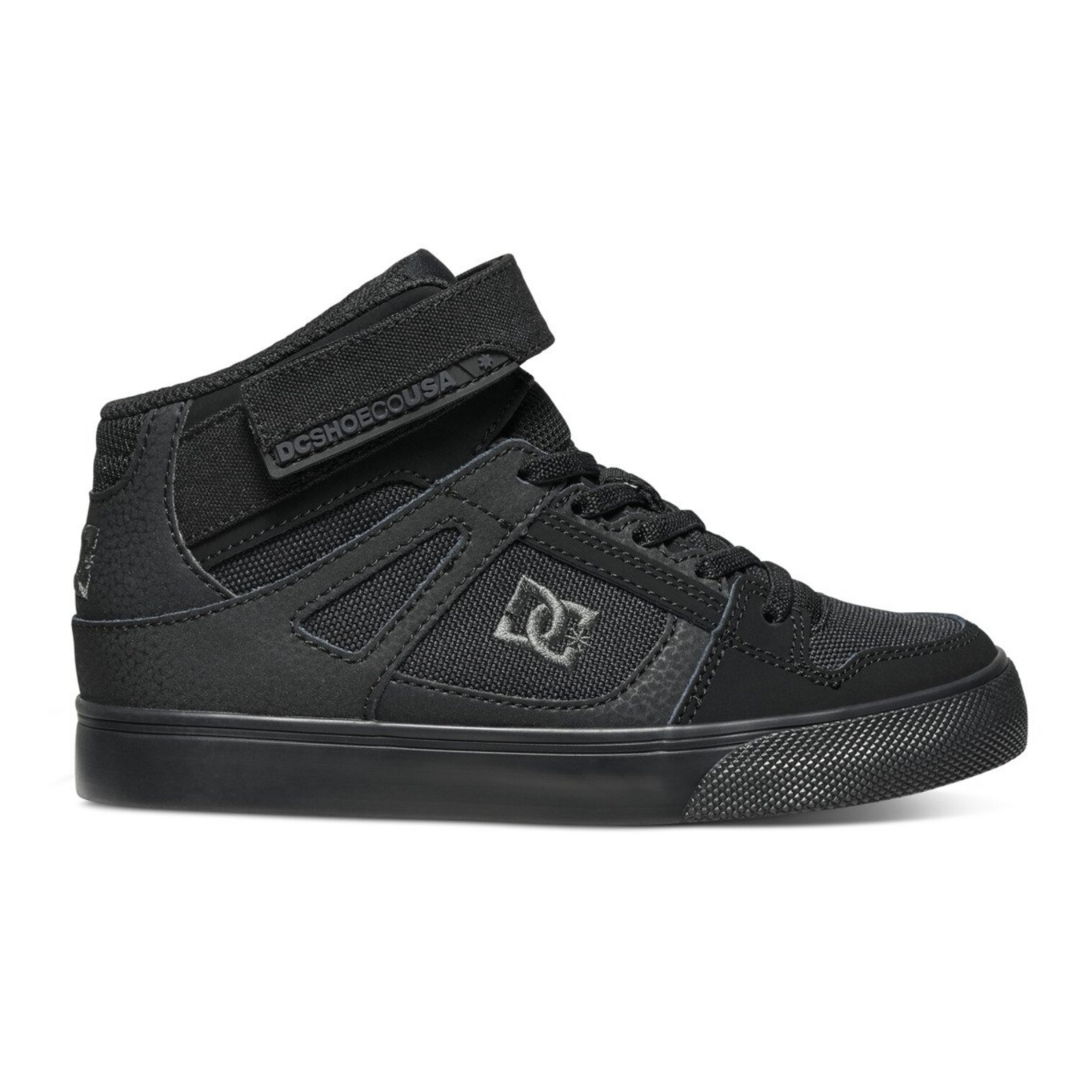 DC Kids Pure High Top EV Shoes - Black/Black/Black