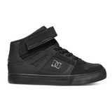 DC Kids Pure High Top EV Shoes - Black/Black/Black