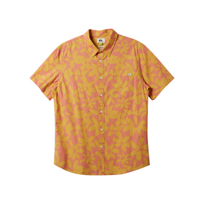 Quiksilver Quiksilver Men's Apero Organic Classic SS CANYON CLAY AOP BETTER S Mens Button Up Short Sleeve Shirts